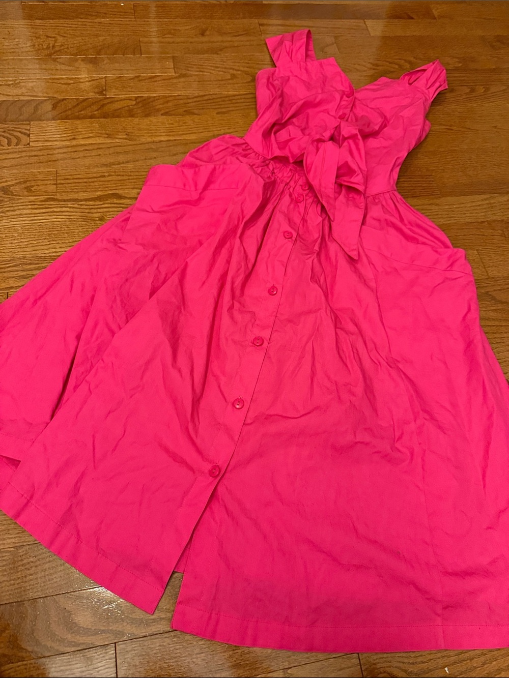vintage Gerard Darel Hot Pink Sleeveless Tie-Front top dress 36